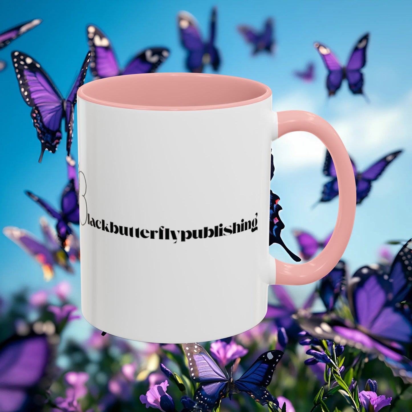 Elegant Butterfly Accent Coffee Mug - Circel Affirmation design for Mom