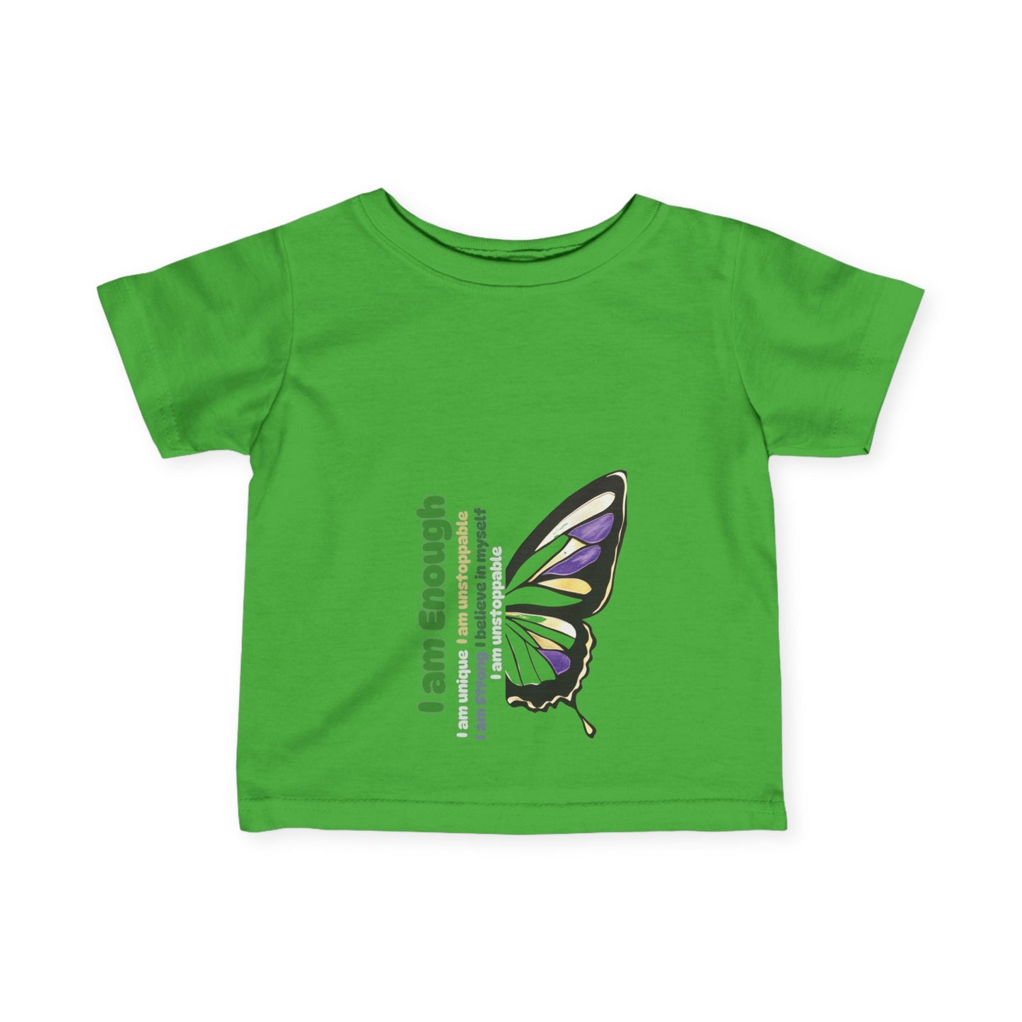 Inspiring Butterfly Infant Tee - "I am Enough!"