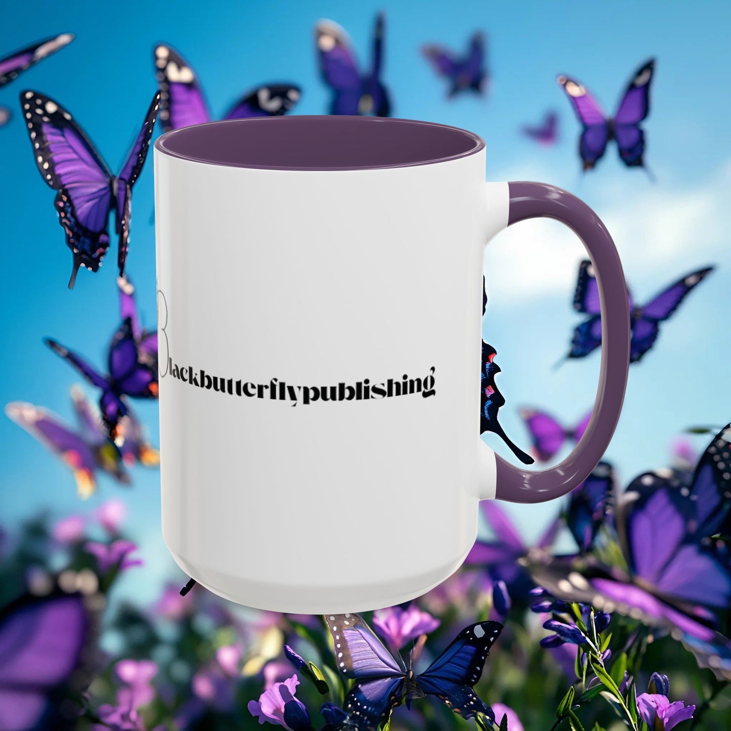 Elegant Butterfly Accent Coffee Mug - Circel Affirmation design for Mom