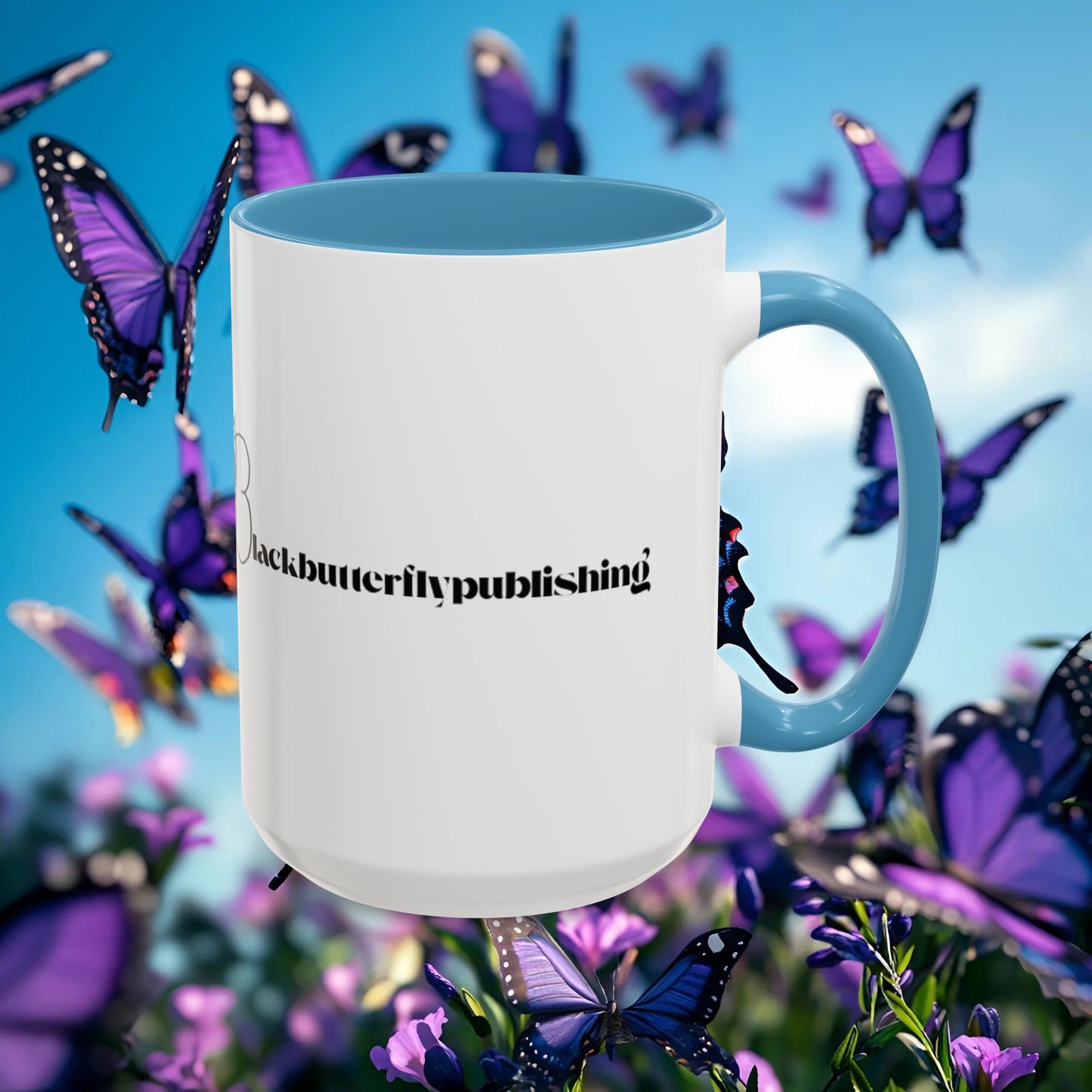 Elegant Butterfly Accent Coffee Mug - Circel Affirmation design for Mom