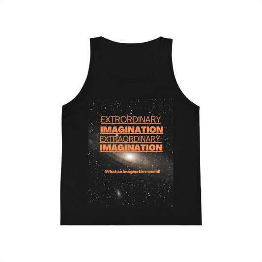 Kid's Inspirational Jersey Tank Top, Perfect for Summer, Gifts for Creative Kids, Everyday Wear, Imagination Theme