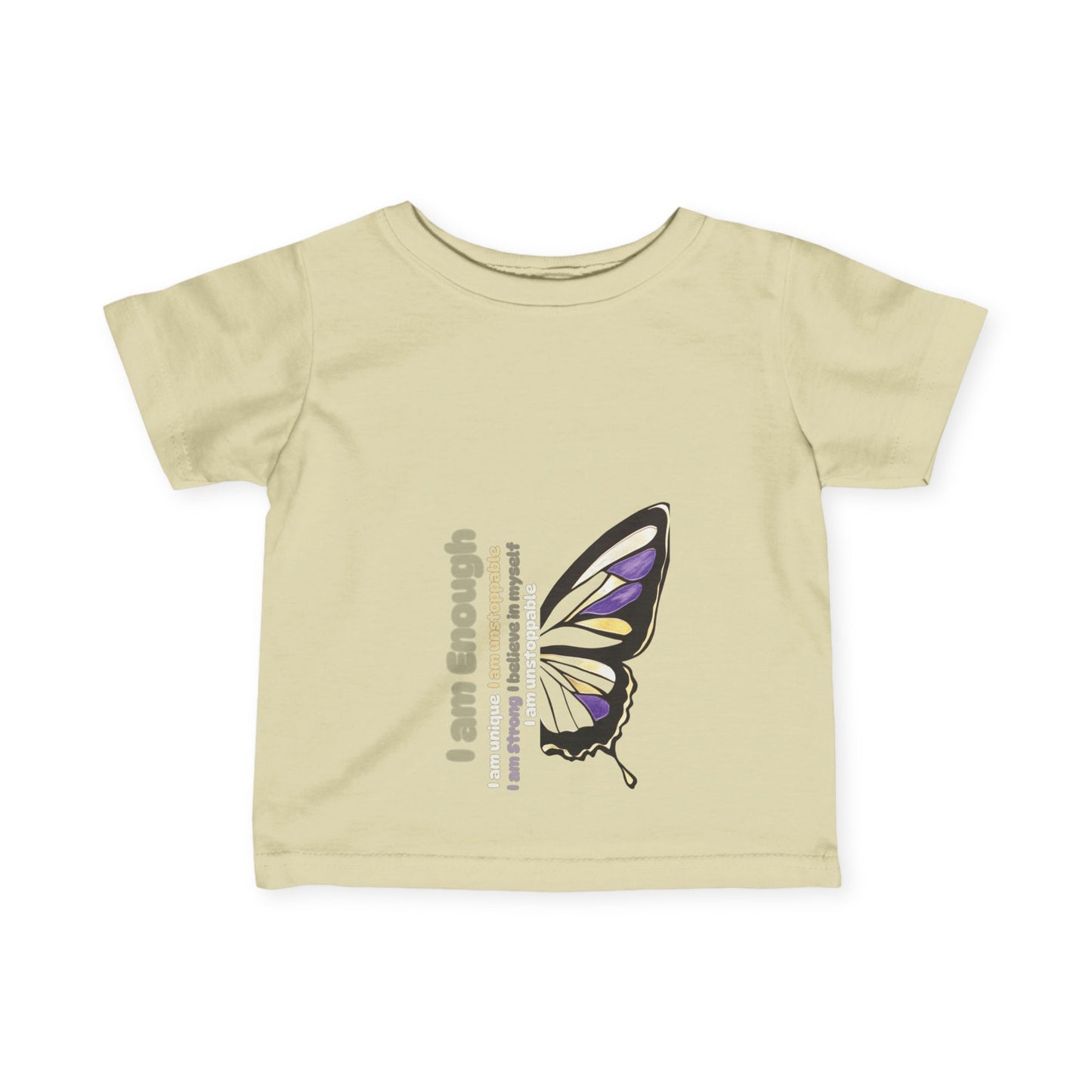 Inspiring Butterfly Infant Tee - "I am Enough!"