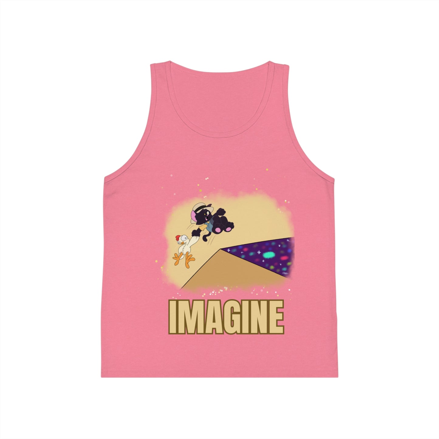 Kids' Jersey Tank Top - 'Imagine' Captain Nosey Cat