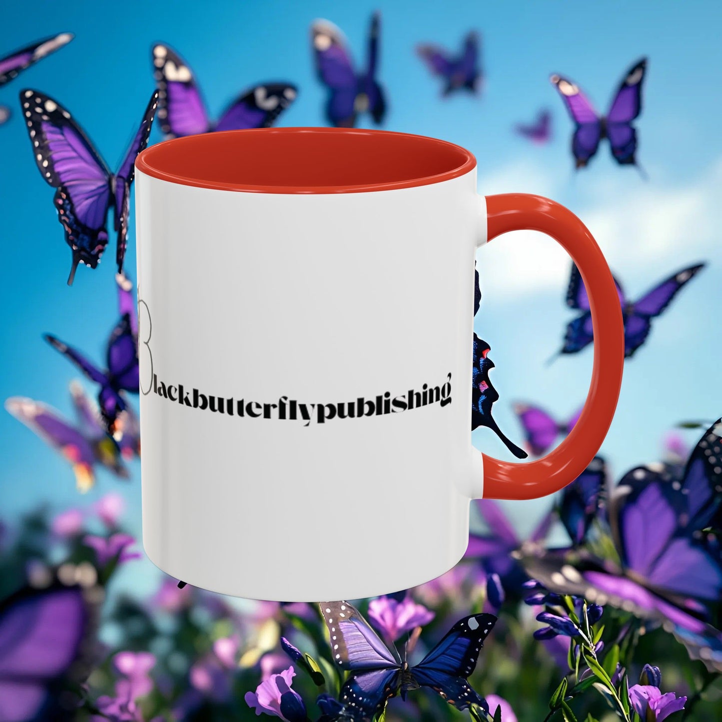 Elegant Butterfly Accent Coffee Mug - Circel Affirmation design for Mom