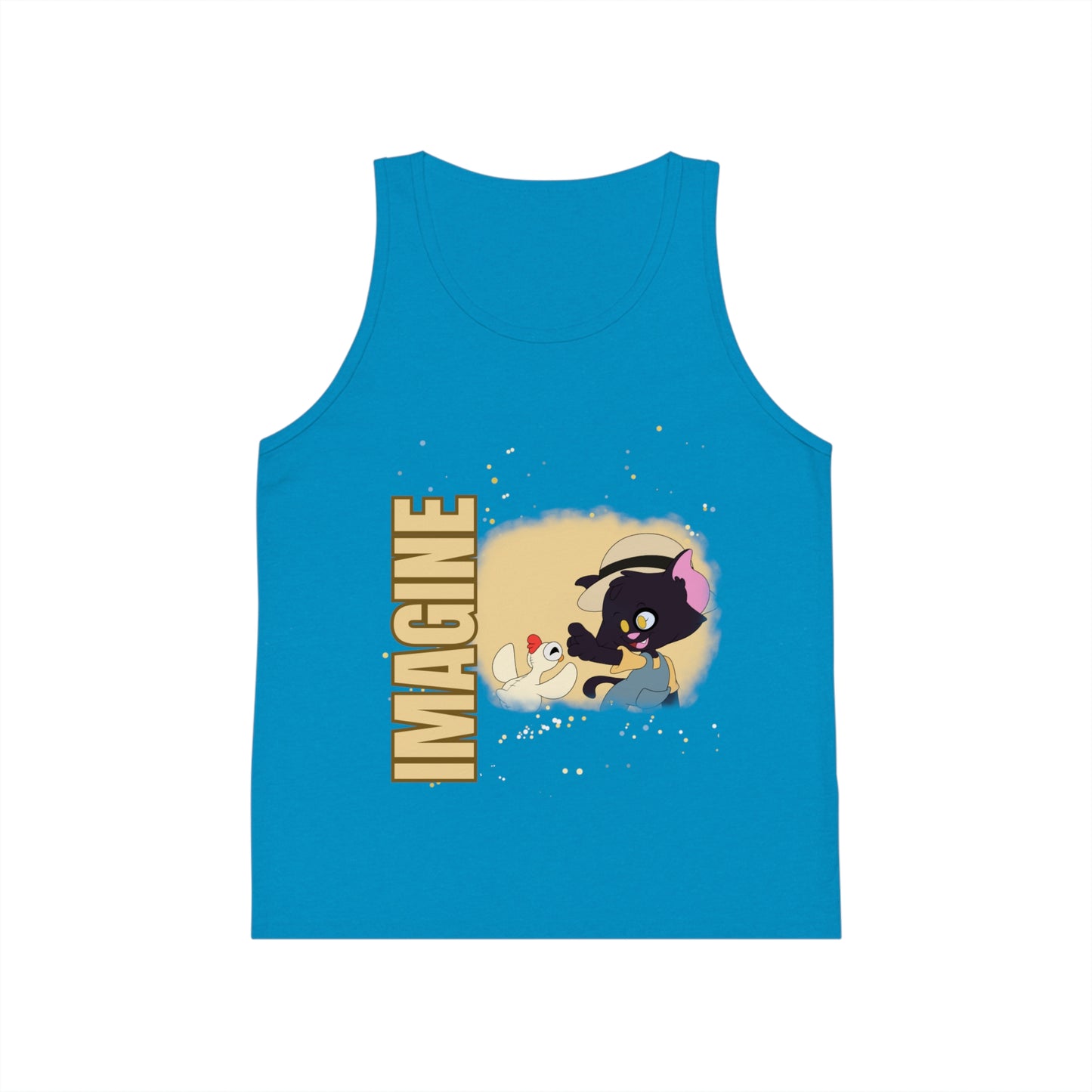 Kids' Jersey Tank Top - Imagine Graphic - Ideal for Summer Fun and Playtime