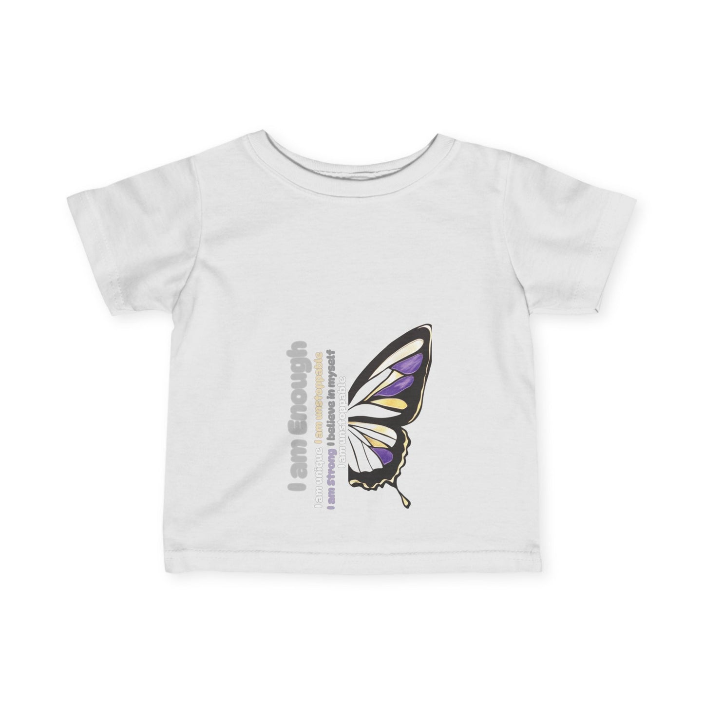 Inspiring Butterfly Infant Tee - "I am Enough!"