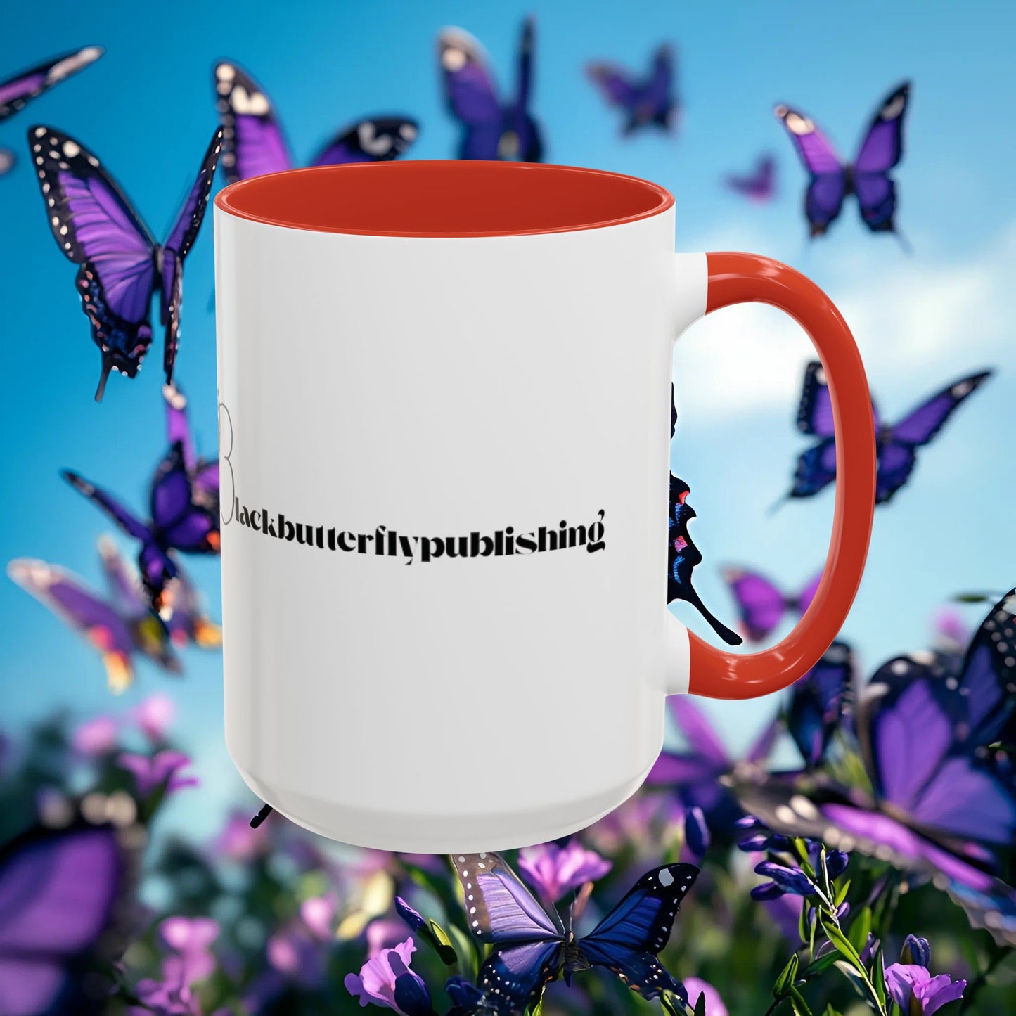 Elegant Butterfly Accent Coffee Mug - Circel Affirmation design for Mom