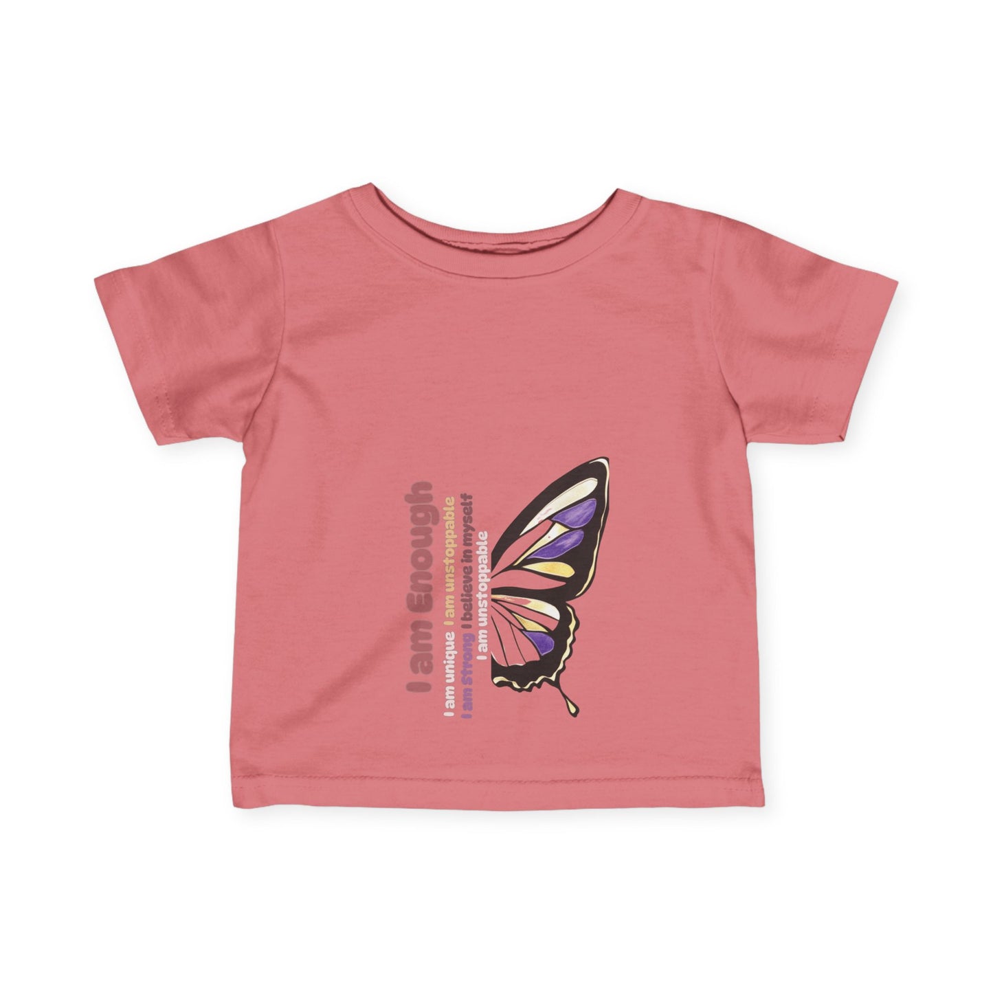 Inspiring Butterfly Infant Tee - "I am Enough!"