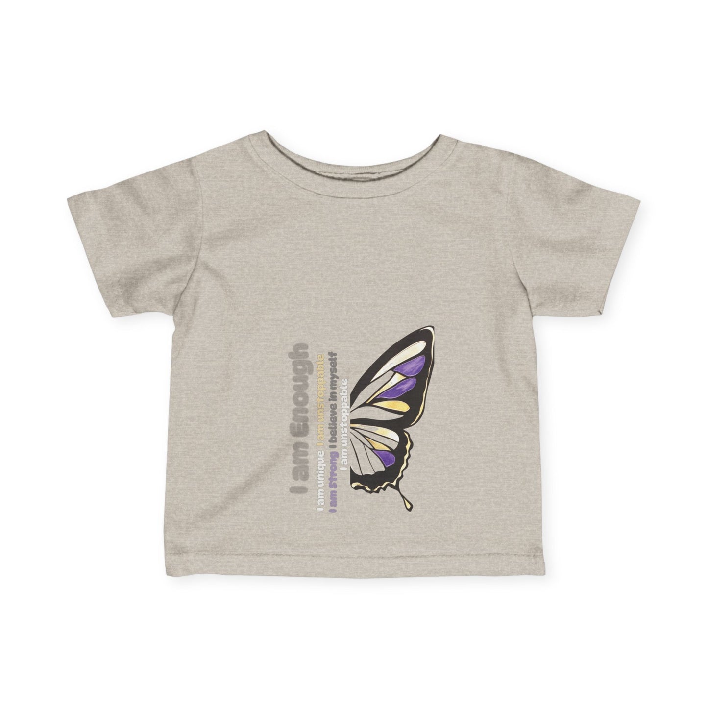 Inspiring Butterfly Infant Tee - "I am Enough!"