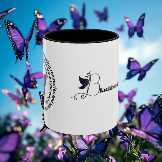Elegant Butterfly Accent Coffee Mug - Circel Affirmation design for Mom