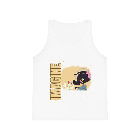 Kids' Jersey Tank Top - Imagine Graphic - Ideal for Summer Fun and Playtime