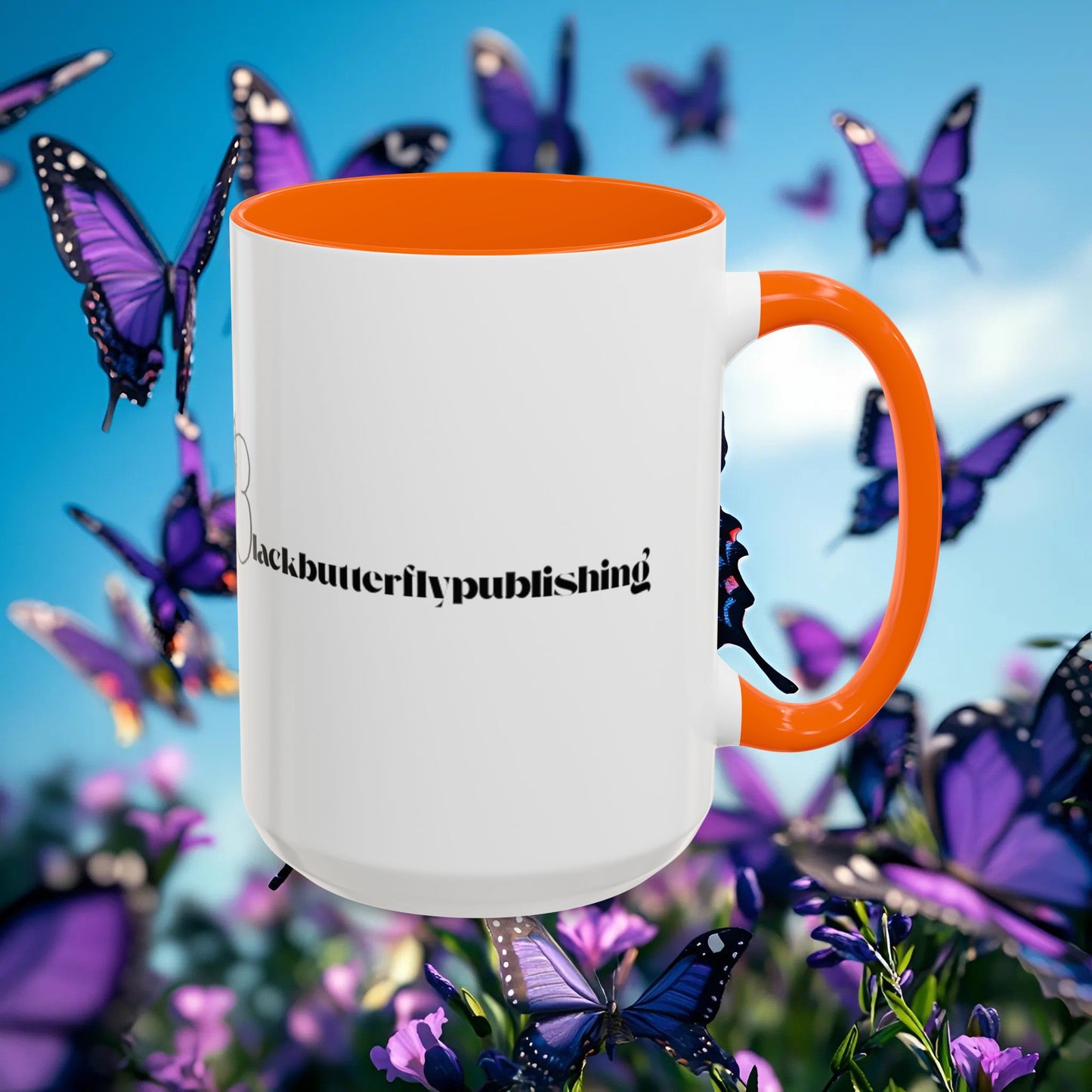 Elegant Butterfly Accent Coffee Mug - Circel Affirmation design for Mom